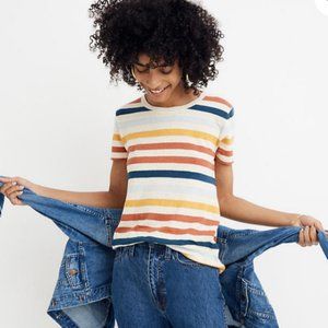 Madewell Lo-Fi Shrunken Tee in Jay Stripe